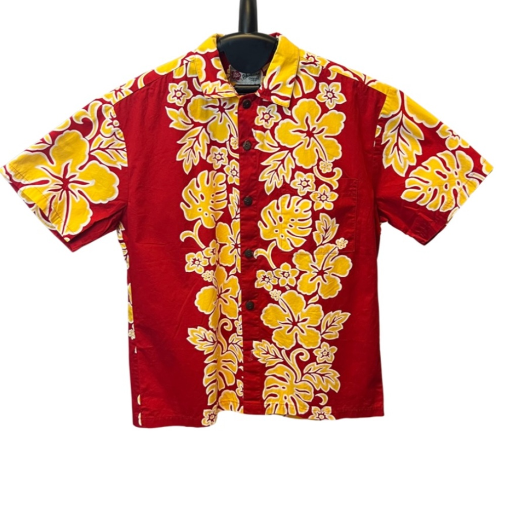 Hilo Hattie Mens Short Sleeve Hawaiian Print Button Down Shirt